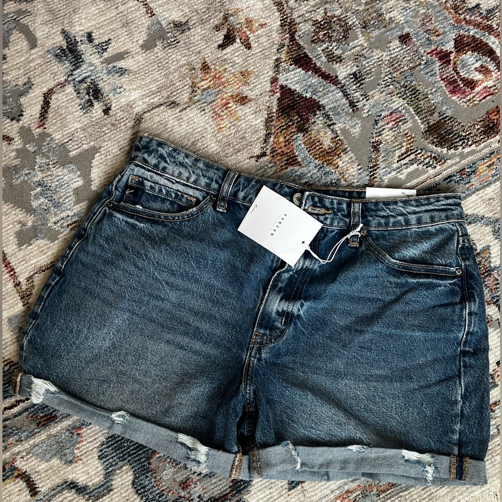 Kancan NWT Denim distressed shorts